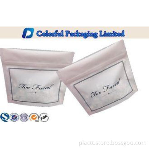 custom Matte Pink zipper Plastic Stand Up Pouch For Pet Foo